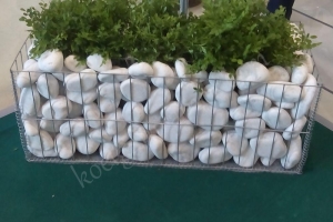 щебень галтованный белый